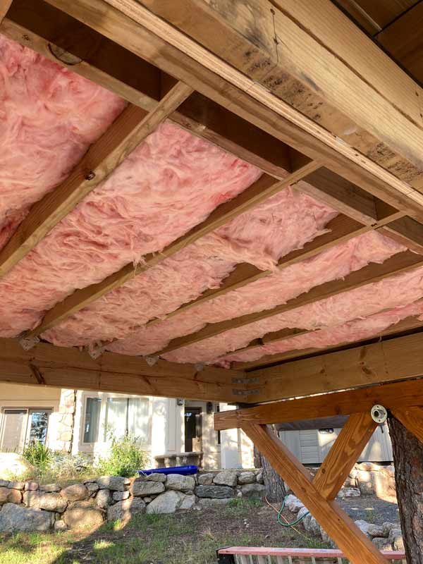Insulation under the treehouse